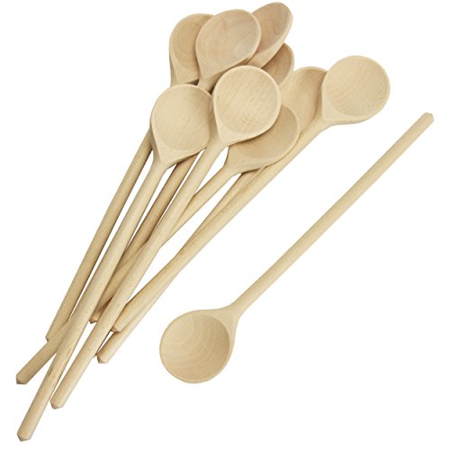 Kochlöffel aus Holz, 10 Stück ✓ Küchenhelfer aus Holz ist ca. 28 cm / 280mm lang ✓ Holzkochlöffel mit langem Stiel ✓ hilfreiches Kochgeschirr-Set zum kochen und zum basteln ✓10-teiliges Kochlöffel-Set ✓ großer Holz-Kochlöffel mit geschliffener Oberfläche ✓ toller Kochlöffel aus rohem Holz | trendmarkt24 – 40450 - 2