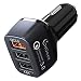 Produktbild USB Auto Ladegerät, CHGeek 42W 12V/24V 3 Ports 7.8A KFZ Ladegerät Auto Zigarettenanzünder Adapter mit Quick Charge 3.0 + Dual Smart 2.4A für iPhone, Samsung, Tablets, GPS und andere USB Geräte