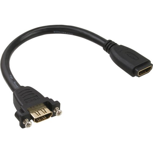 InLine 17600R HDMI Adapterkabel Einbau A Buchse auf Buchse vergoldete Kontakt 4K2K 0,2m
