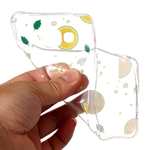 Funda Samsung Galaxy A5 2016 SM-A510F Suming C  scara Clara Transparente Funda de Silicona TPU Funda Ligera Delgada C  scara Anti choque Anti-rasgu  o C  scara Flexible funda protectora con Patr  n   nico-Fruta de Lim  n