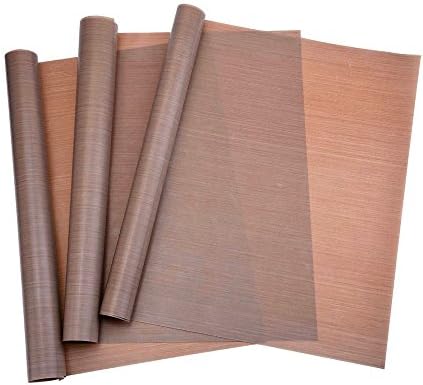 3 Pcs PTFE Parchment Baking Paper, YOCZOX Non Stick Reusable Baking Parchment, 36x42cm Heat Resistant Baking Paper, Transfer Oven Sheet, Easily Cut, Dishwasher Safe, Craft Mat For Healthy Low Fat Cooking, Baking &amp; Roasting