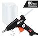 Produktbild Heißklebepistole Klebepistole, 20W Klebepistole mit 80 Stück Klebesticks, Mini Heißklebepistole + 80 Transparente Klebesticks für Schule DIY Kunst und Hausreparaturen (Schwarz)