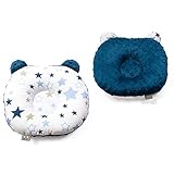 Sevira Kids - Coussin de maintien anti tête plate - oreiller morphologique bébé - Milky Way
