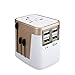 Produktbild Universal Travel Plug Adapter, Travel Power Plug Adapter Worldwide All in One Universal Travel Adapter Wandlader AC Power Plug Adapter mit Dual-USB-Lade-Ports,Metallic