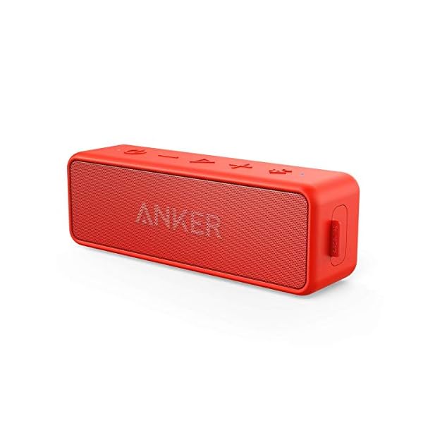 Anker SoundCore 2 Bluetooth Speaker Red (Renewed)