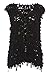 Roman Originals Women's Black Textured Knitted Open Longline Gilet Sizes 10-20 - 12