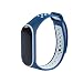 Produktbild XIHAMA Armband für Xiaomi Mi Band 3 / Mi Band 4, Silikon Ersatzband Fitness Sport Aktivität Ersatzarmbänder (Dunkelblau/Weiß)