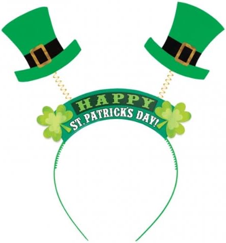 Happy St.Patrick's Day Top Hat Headband Bopper - Party
