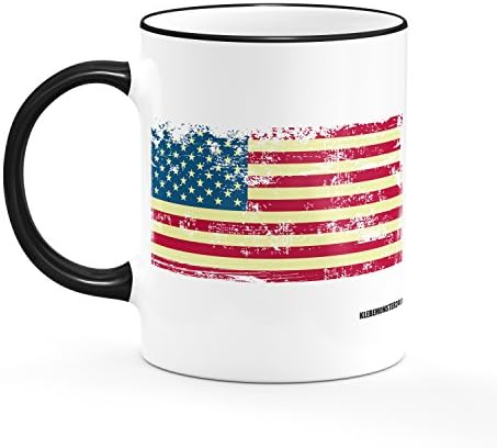 'Black Ring M – Printed on Both Sides – United States of America America Coffee Mug Fun/Work/Office – Executive Gift