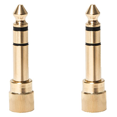 Preisvergleich Produktbild Kopfhörer-Adapter Schraubbar vergoldet 2er Set