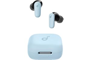 Soundcore Anker P30i bezprzewodowe słuchawki douszne z głośną i inteligentną redukcją szumów, potężny bas, 45 godzin odtwarzania, etui i uchwyt do smartfona 2 w 1, IP54, Bluetooth 5.4 (niebieski)