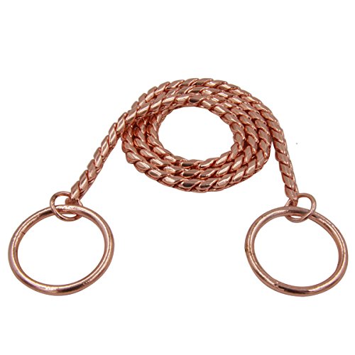 Moonpet-Rose-Gold-P-Choke-Snake-Chain-Collar-Command-Obedience-Dog-Training-Slip-Collar