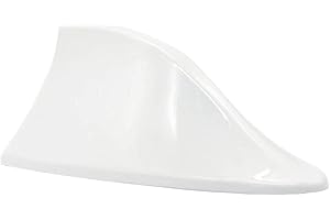 Heart Horse Universal-Auto-Haifischflossen-Antenne, AM/FM-Signal-Antennenverkleidung, Flossendach-Antennenbasis für Auto, SUV, LKW, Van (weiß)