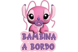 FFRAME Adesivo bambino a bordo Simpatica creatura rosa bambino a bordo; facile da attaccare in vinile, bambino a bordo, adesivo per auto, adesivo per auto