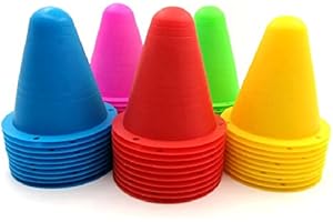 ZUOLAN 10 Stück 3"/79mm Rosa PVC Bunten Slalom Zapfen Pylonen Pylone Kegel Hütchen Agility