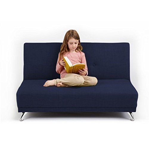 Children's Convertible 2 Seater Clic Clac Sofa Bed - Midnight Blue