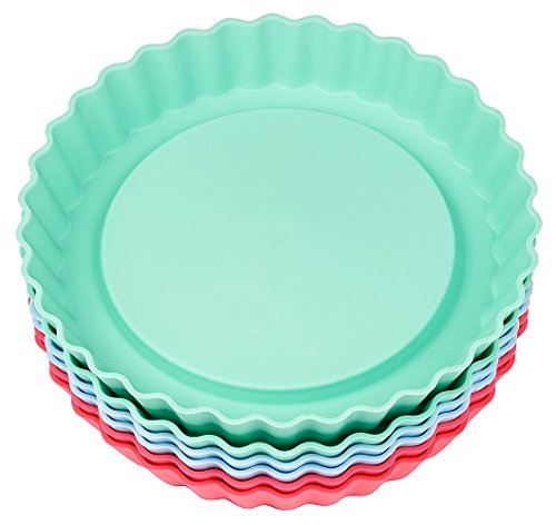Lurch 83016 Flexi Form Tortelett 6er Set, Silikon, mehrfarbig, 12 x 12 x 2 cm - 2