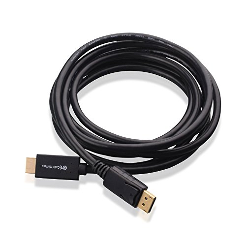 Cable Matters – Vergoldete DisplayPort auf HDMI Kabel (St – St) mit Audio – Schwarz 2m - 2