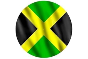 123T SLIPMATS DJ Record Turntable Slipmats JAMAICAN COUNTRY FLAG SLIPMAT x 1 (Single) birthday funny gift for him for her