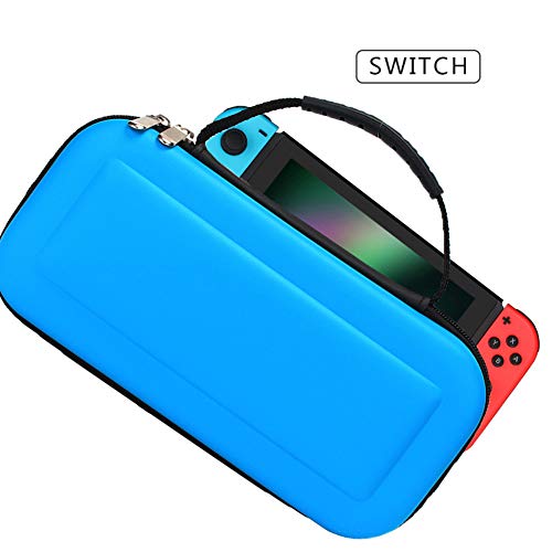 Preisvergleich Produktbild Gehäuse kompatibel mit Nintendo Switch - Hartschützende Reise- und Aufbewahrungshülle für Nintendo Switch + Joy-Con-Controller + Game Cards [Blue]
