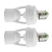 Segolike 2 Piece Infrared Motion Sensor Detector Lamp Bulb Holder LED Light Bulb Stand Base Socket E2 RS.1010.00
