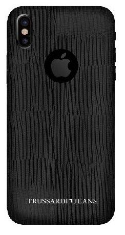Preisvergleich Produktbild Trussardi - Housse en cuir iPhone X (schwarz)