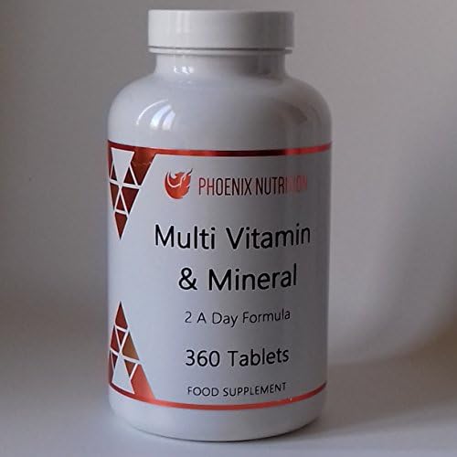 Multi Vitamin &amp; Mineral | 360 Tablets (180 servings) High Potency formula with 19 Essential Vitamins &amp; Minerals including D3 &amp; K2, Methylcobalamin and Magnesium