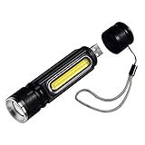 Linterna LED, Cofuture Literna de Mano 4 Modos USB Recargable 800 Lumen...