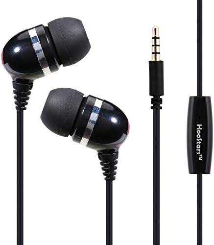 Hoostars In Ear Earphones with Microphone, Earbuds With Microphone, Stereo Audio Sound With Strong Bass for iPhone, iPad, Samsung Galaxy, HUAWEI, MP3 Players, Nokia, HTC, Nexus
