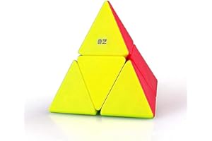 XMDCuber QY toys 2x2 Pyraminx Speed Cube, 2x2x2 Pyramide Cubo Stickerless