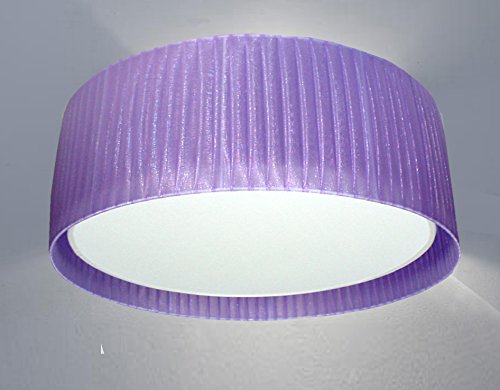 Preisvergleich Produktbild Beleuchtung Ideen: Deckenleuchte Lampenschirm leuchten Kronleuchter lila Organza - Eigene Produktion (made in Italy)