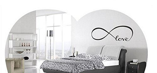 Ecloud Shop® Wandtattoo of Love Personalized Infinity Symbol Schlafzimmer Wandtattoo Schlafzimmer Dekor Zitate Vinyl Wand Aufkleber - 2