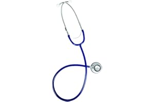 Gima - Stetoscopio Duofono YTON, Lira Blu Scuro, Padiglione Ø 45 mm, campana Ø 30 mm Latex Free, Finitura Duracote, Manuale Multilingua, Dispositivo Medico CE Classe I