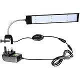 Laelr LED Aquarium Light, Fish Tank Light With Clip, Clamp Aquarium Light With White and Blue LEDs Suitable For Saltwater Fre