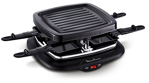 Moulinex RE140812 Appareil à Raclette Cube Multifonction Grill Gril 4 Personnes 700W