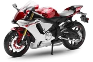 Fuwraixis 1/12 Jouets en Alliage pour Motos, Modèle de Locomotive YZF-R1, Série de Courses de motocyclettes, Cadeau pour Enfants, Modèle de Voiture de Collection pour Hommes