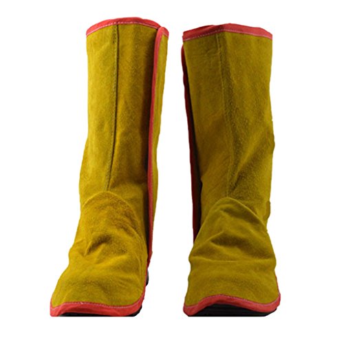 Preisvergleich Produktbild Homyl Schweißer-Gamaschen Länge: 36cm - aus hitzeresistentem Rindspaltleder, schützt Schuhe und Hosenbund