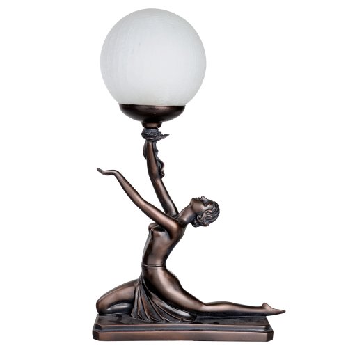 ART DECO BRONZE HANDPAINTED NAKED LADY ATHLETIC FLAPPER DRESS LAMP LIGHT Amazon.co.uk Lighting