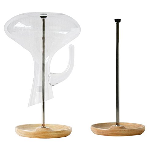 Yontree® Dekantertrockner Dekanterhalter Dekanterständer Holz Untersetzer Ф15.5*32cm - 7