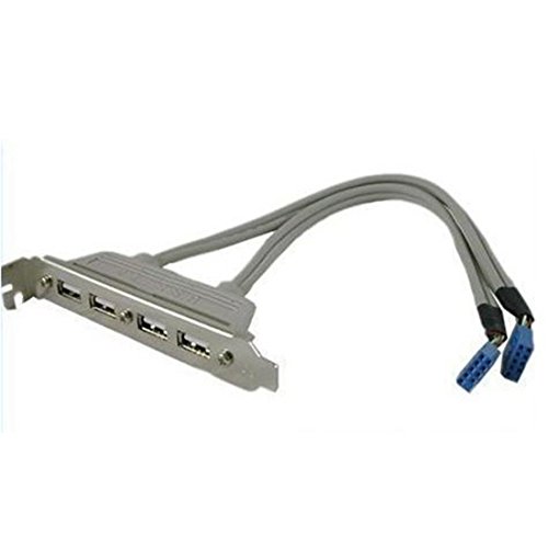 sourcingmap® MainBoard USB-Slotblech mit 4 USB 2.0-Ports für Anschluss am Mainboard - 5