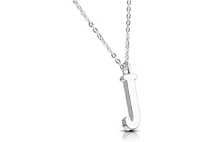 Bungsa Damen-Kette BUCHSTABEN A-Z in Silber oder Rosegold - Alphabet Halskette mit Anhänger - aus Edelstahl - Halschmuck für Damen, Kinder & Herren - A B C D E F G H I J K L M N O P R S T U V W Z