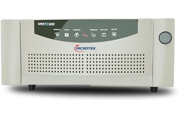 Microtek Super Power 1100 Pure Sinewave 950VA/12V Inverter, Support 1 Battery with 3 Year Warranty for Home, Office & Shops
