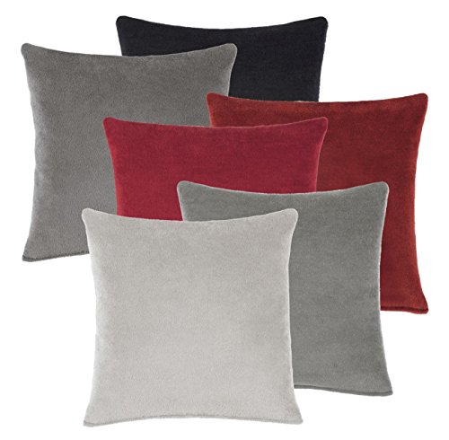 Biederlack -696946- Day & Night Kissenhülle mit Reißverschluss, Kissenbezug mit Uni-Doubleface in schiefer-schwarz, 50x50cm - 4