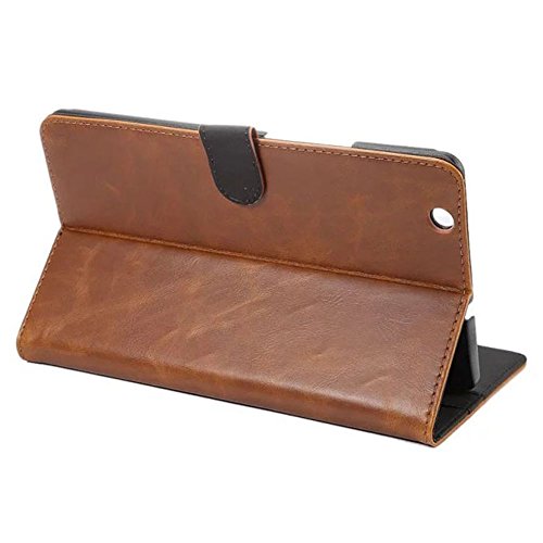 KM-WEN® Schutzhülle Etui für Huawei MediaPad M3 (8,4 Zoll) Bookstyle Retro Stil Crazy Horse Muster Magnetverschluss PU Leder Case Flip Cover Hülle Tasche Schutzhülle mit Auto Sleep / Wake Standfunktion Kartenfächer für Huawei MediaPad M3 (21,33 cm (8,4 Zoll) Tablet-PC Braun - 5