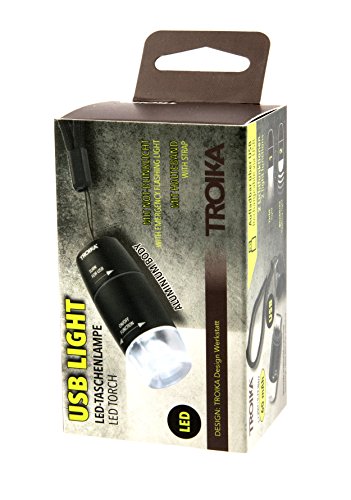 TROIKA USB LIGHT TOR80/BK TASCHENLAMPE – LED-Taschenlicht mit Band – weißes Licht – Blinklicht-Funktion – wiederaufladbar über USB – Überlade-/Tiefentladungsschutz – schwarz – das Original von TROIKA - 5