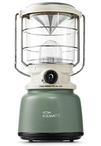 LiteXpress CAMP 71 Retro Camping Laterne, 24 Hochleistungs-LEDs, 3 Farbtemperaturen, bis zu 1000 Lumen ANSI FL1, Kunststoffgehäuse, grün /creme LXL907078B - 2