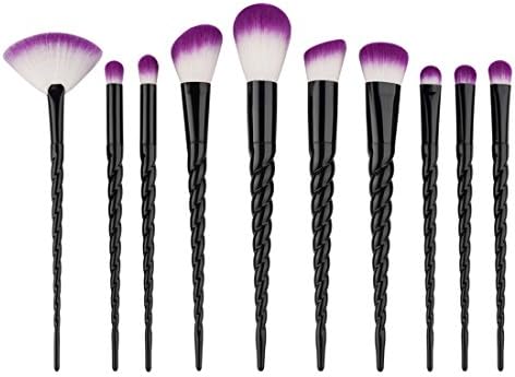 King Love Star 10 Pcs/Set Makeup Brushes Rainbow Hair Make Up Brush Cosmetics Foundation Blending Powder Brushes