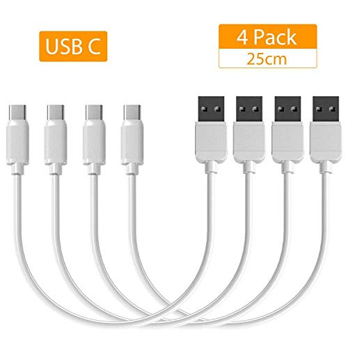 YOJA Kurze USB C Kabel Mini Type C Ladekabel (25cm) USB Ladekabel Ladestation Power Bank für Samsung Galaxy Note S9 / S9+ / S8 / Note 9 / Note 8, Huawei P20 / P10 / P9, OnePlus (4er Pack, Weiß) YOJA Kurze USB C Kabel Mini Type C Ladekabel (25cm) USB Ladekabel Ladestation Power Bank für Samsung Galaxy Note S9 / S9+ / S8 / Note 9 / Note 8, Huawei P20 / P10 / P9, OnePlus (4er Pack, Weiß)
