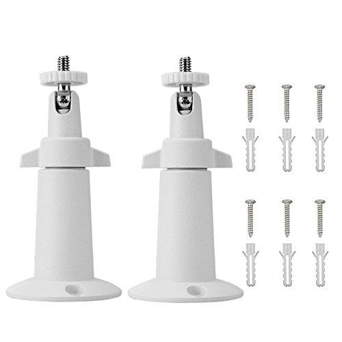 EEEKit 2-pack 360 Degree Adjustable Metal Outdoor Ceiling Wall Mount for Arlo Pro 2, Arlo Pro, Arlo, Arlo Go Camera for CCTV Camera (2-pack White) (White)