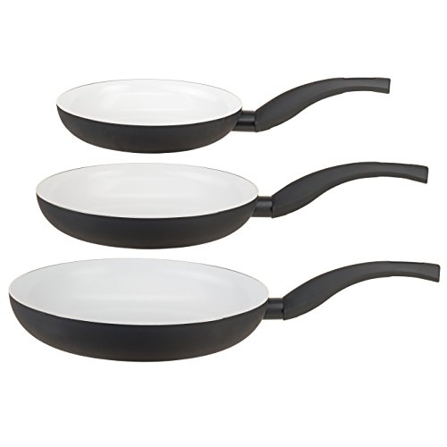 3tlg. Pfannen Set Keramikbeschichtung RB-1008 schwarz